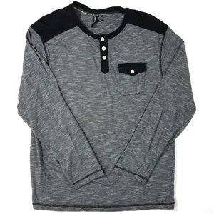 Distortion Men's L/S Henley Shirt Size:XL